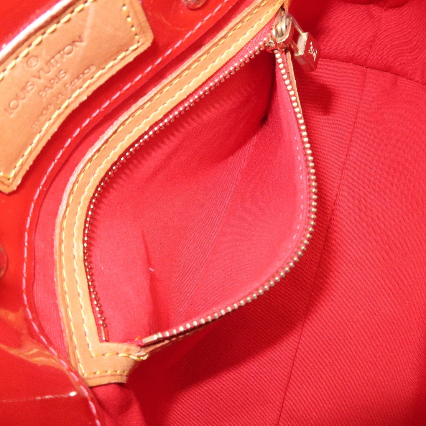 Louis Vuitton Monogram Vernis Lead PM Hand Bag M91088 Rouge