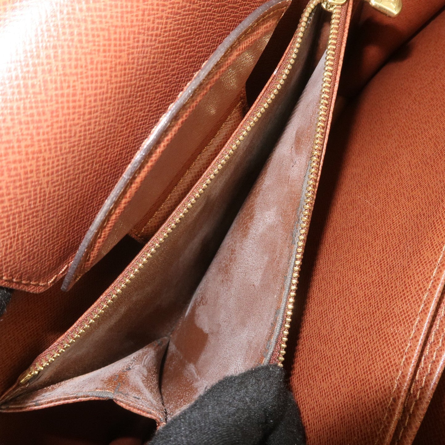Louis Vuitton Monogram Courcelles Shoulder Bag Brown M51375
