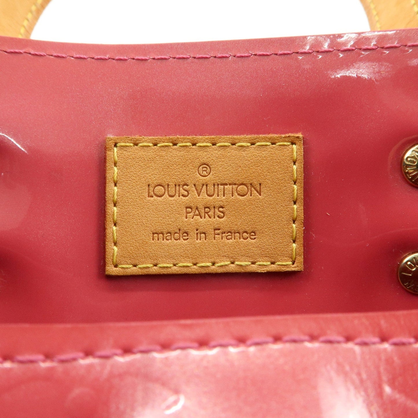 Louis Vuitton Monogram Vernis Lead PM Hand Bag Framboise M9132F
