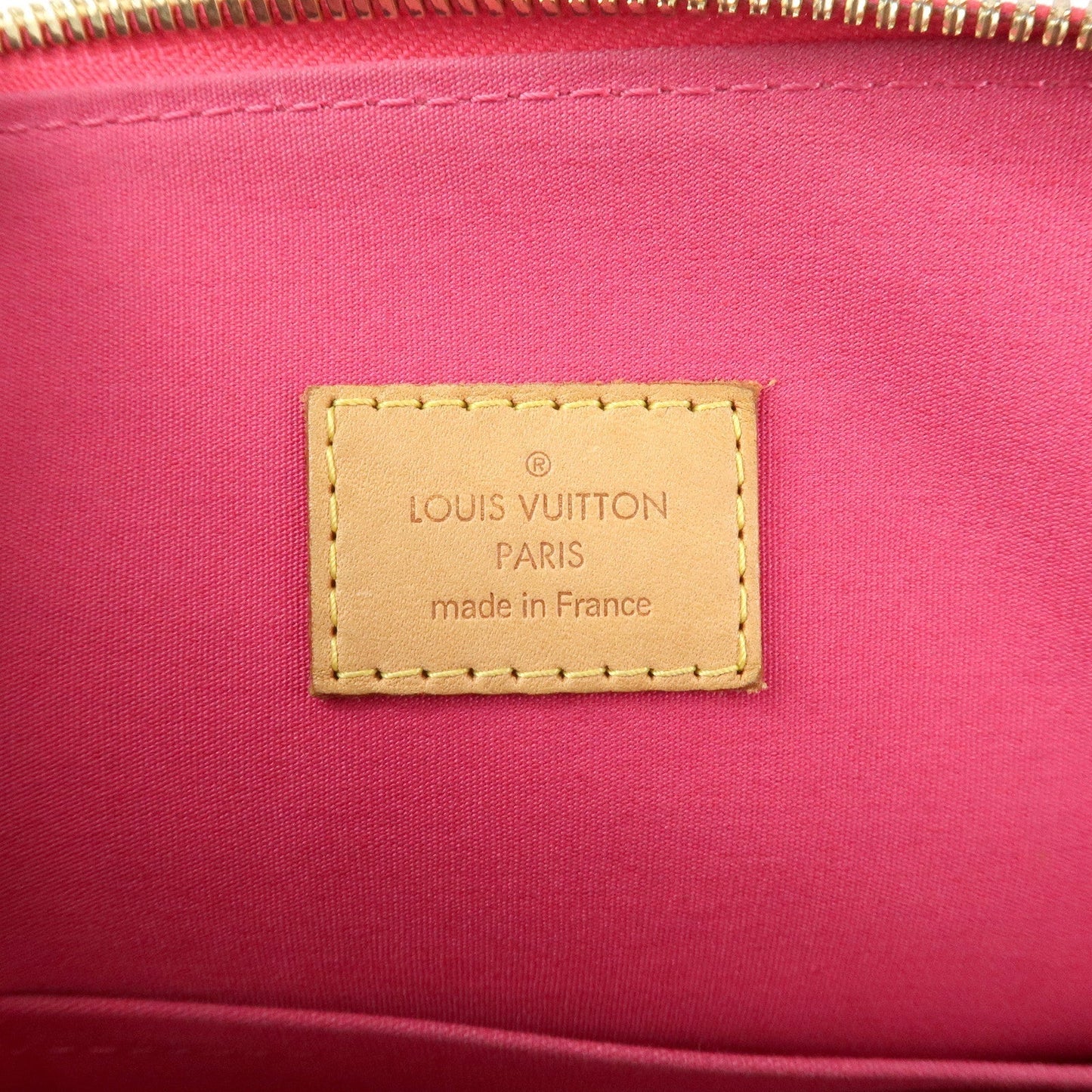 Louis Vuitton Monogram Vernis Alma MM Hand Bag Rose M93686