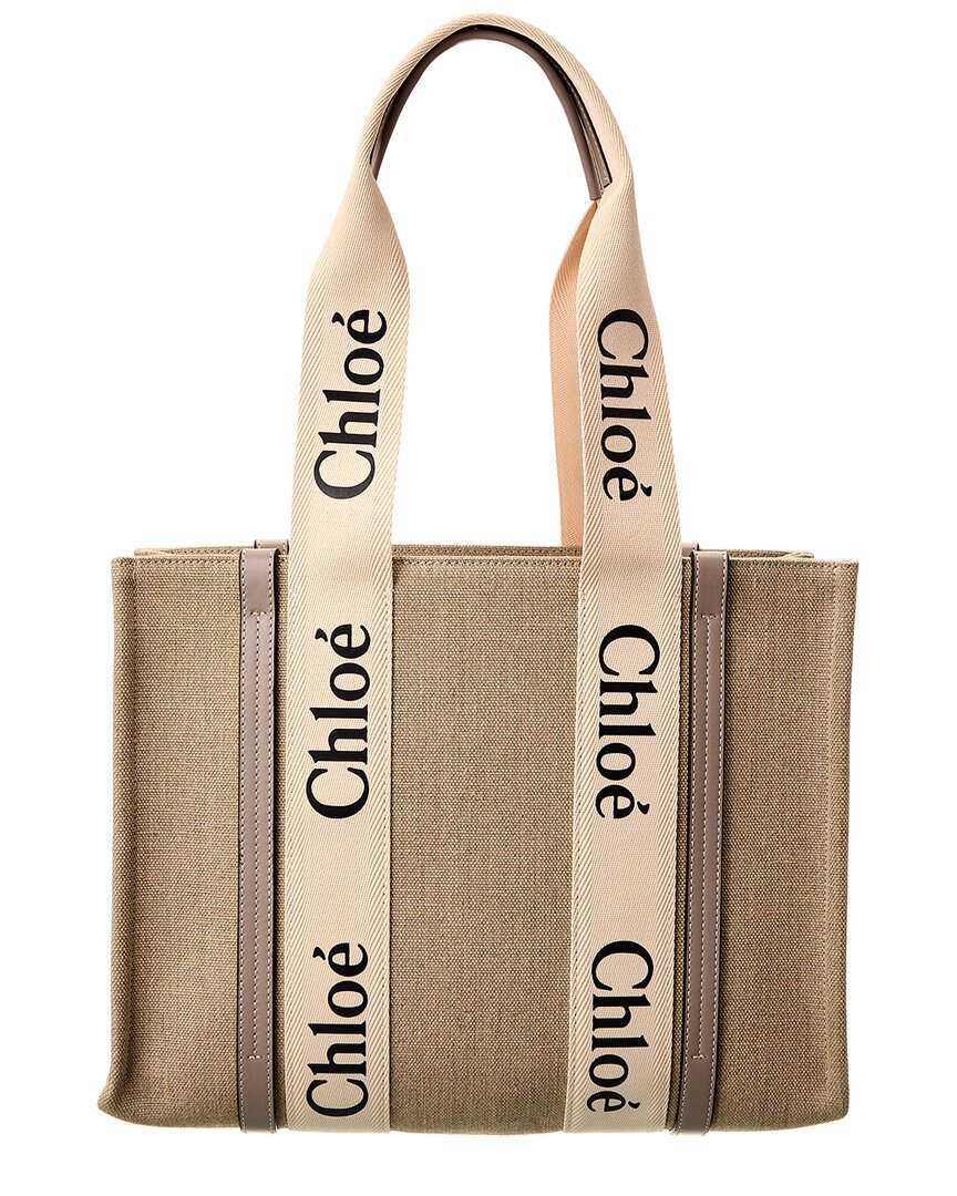 CHL - CC o? Woody Medium Canvas & Leather Tote