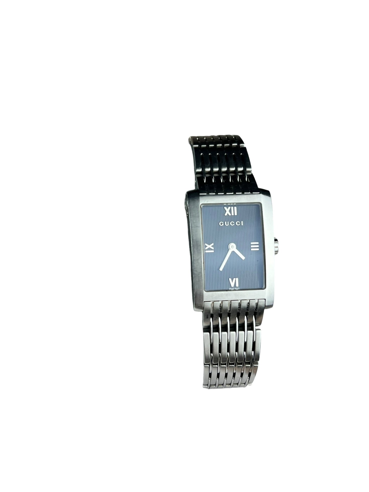 Gucci Black Tank Stainless Band