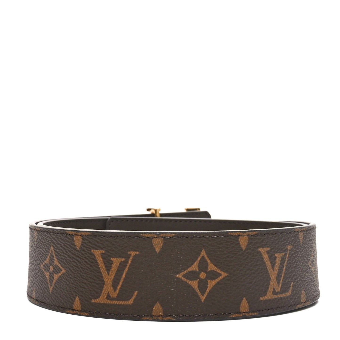 Louis Vuitton Calfskin Monogram 20mm LV Iconic Reversible Belt 90 36 Brown
