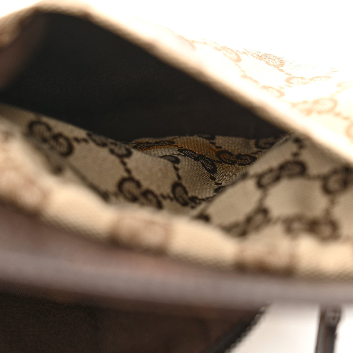 Amelia GG Monogram Double Pocket Belt Bag Dark Brown