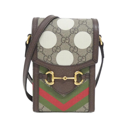 Gucci GUCCI HORSEBIT 1955 GG Supreme Canvas Leather Shoulder Bag