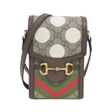Gucci GUCCI HORSEBIT 1955 GG Supreme Canvas Leather Shoulder Bag