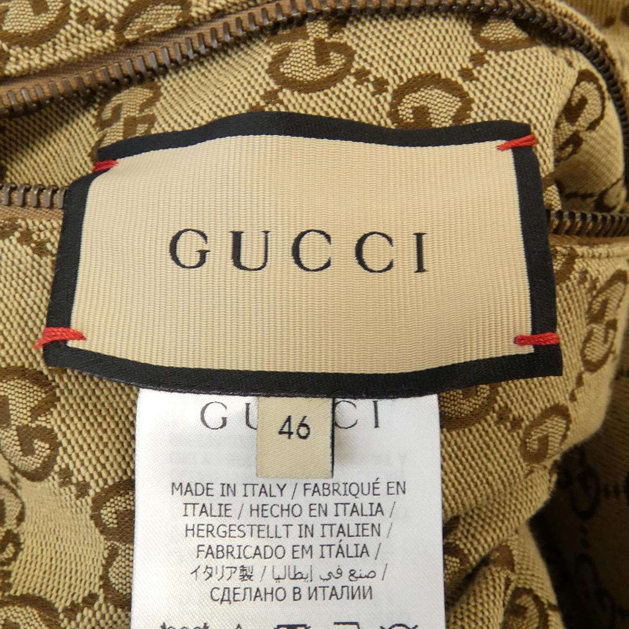 Gucci Leather GG Canvas Reversible Jacket