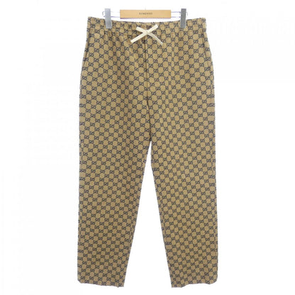 Gucci Interlocking G GG Canvas Leather Pants