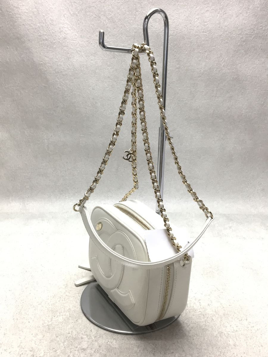 Chanel Leather Chain Shoulder Bag Beige