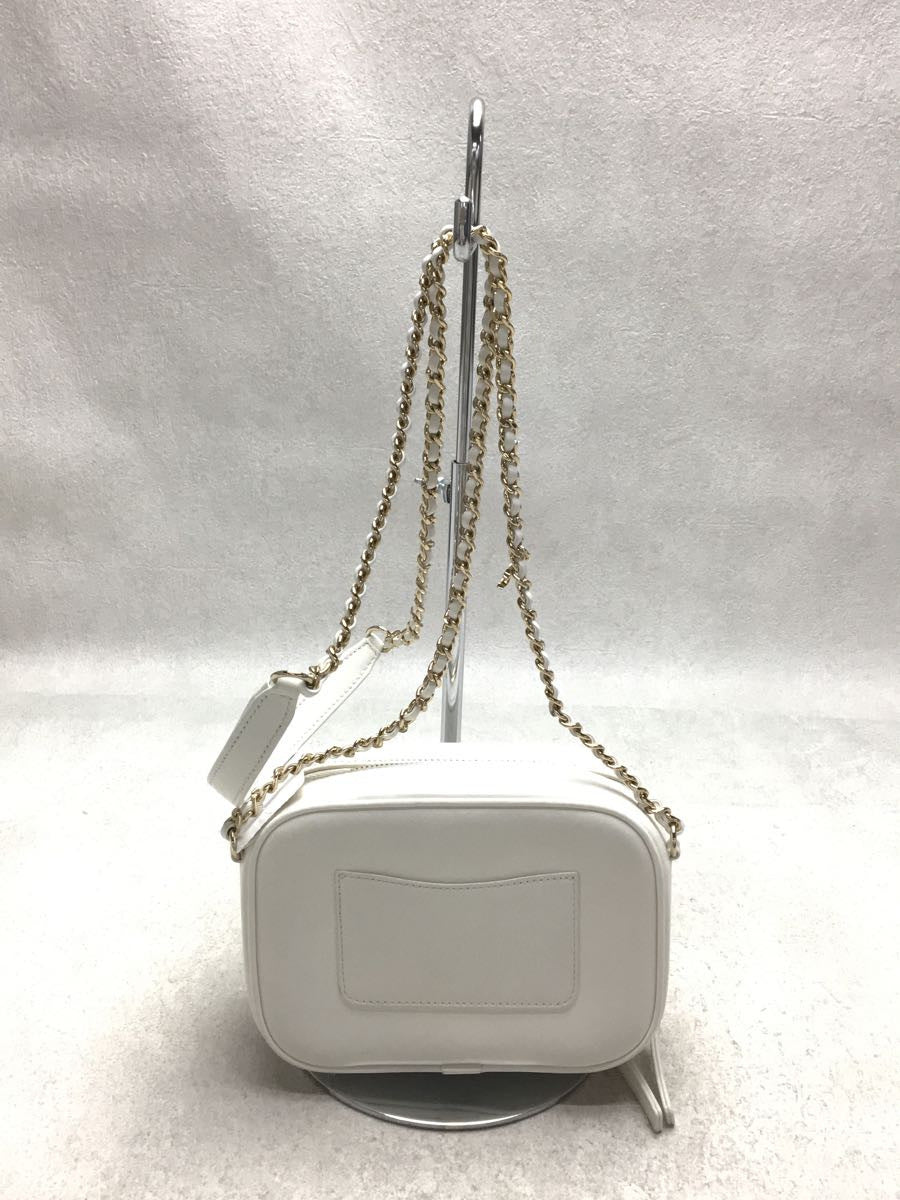 Chanel Leather Chain Shoulder Bag Beige