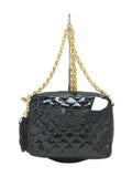 Chanel Leather Enamel Chain Shoulder Bag