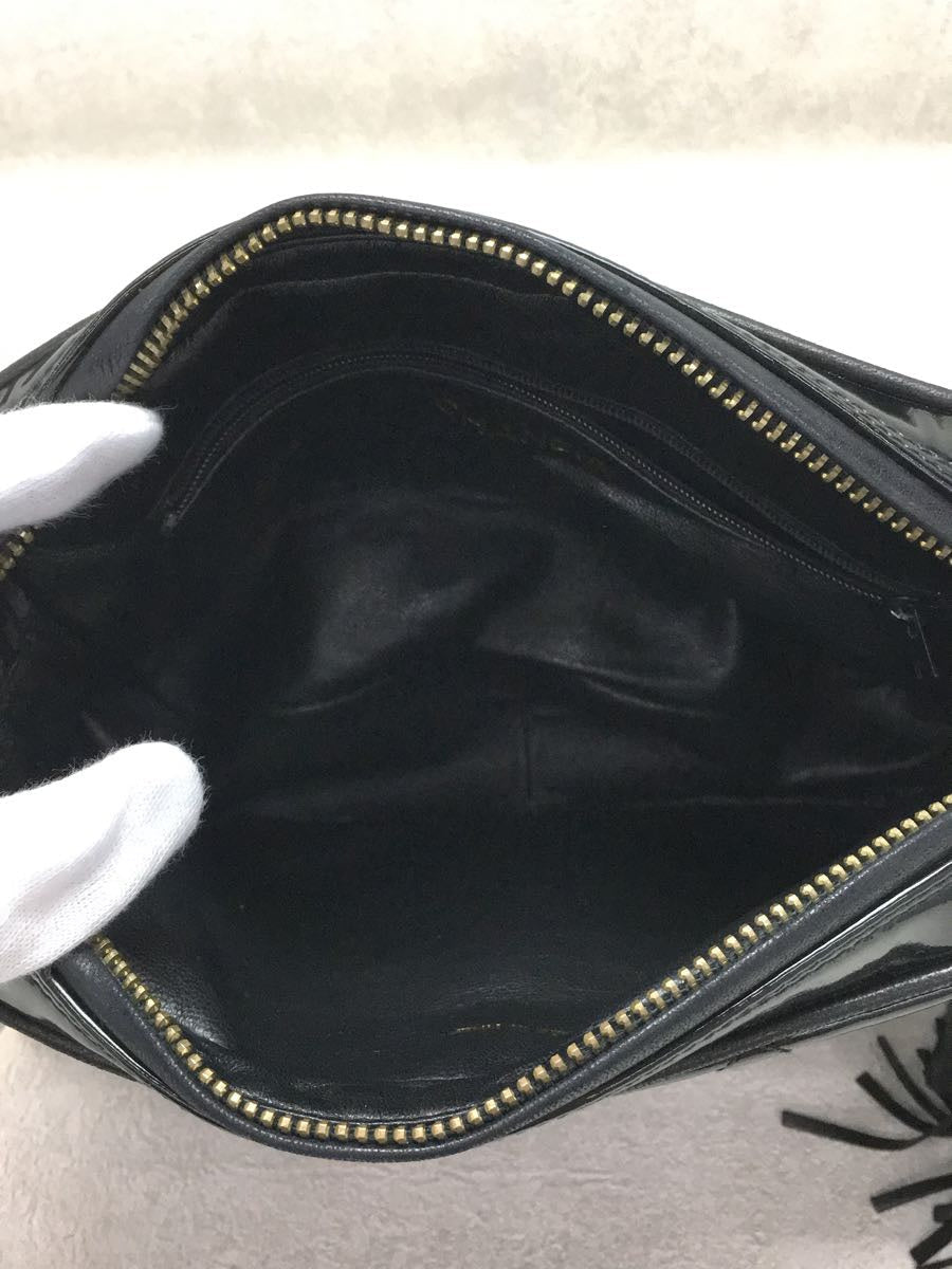 Chanel Leather Enamel Chain Shoulder Bag
