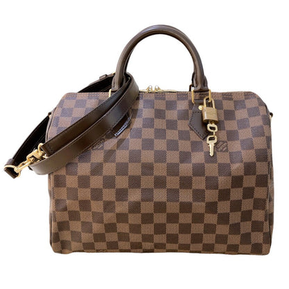 Louis Vuitton Speedy Bandouliere Damier Ebene Boston Bag