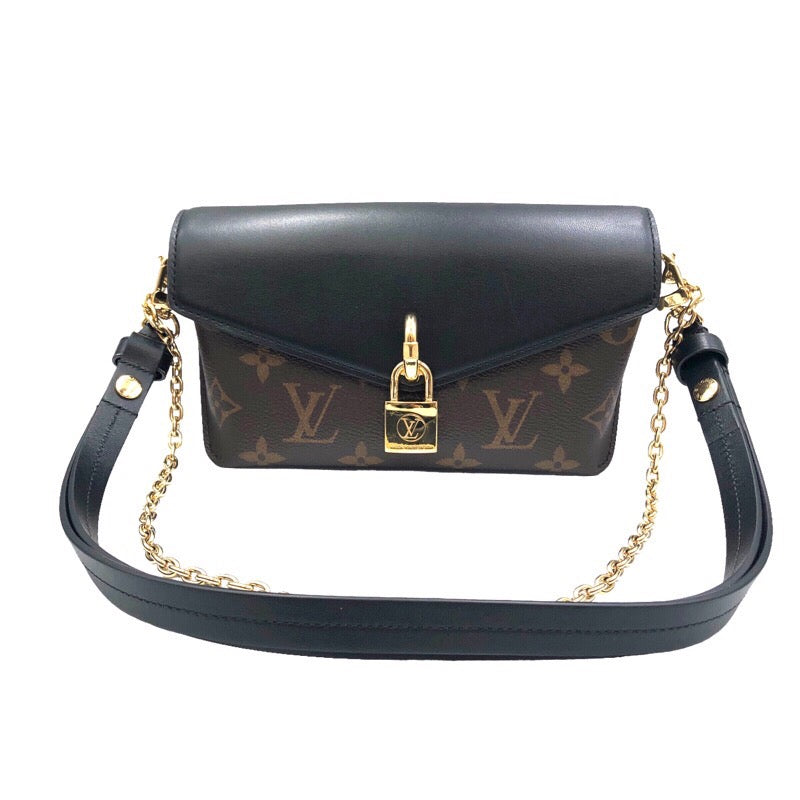 Louis Vuitton Padlock On Strap Monogram Canvas Shoulder Bag Noir