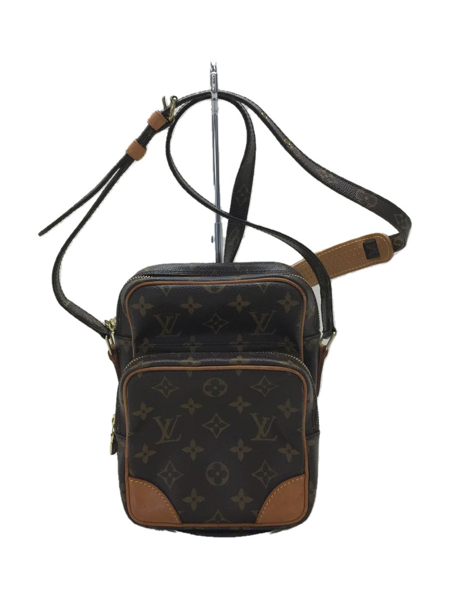 Louis Vuitton Shoulder Bag Leather Brown Overall Pattern