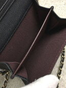 Chanel Leather Matelasse Chain Wallet