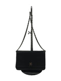 Chanel Camellia Lambskin Leather Chain Wallet Black