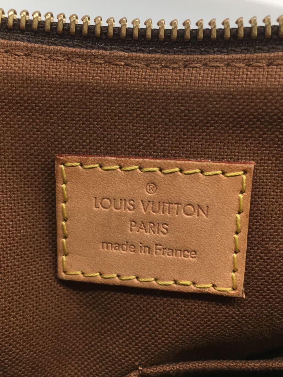 Louis Vuitton Shoulder Bag Leather Brown Overall Pattern