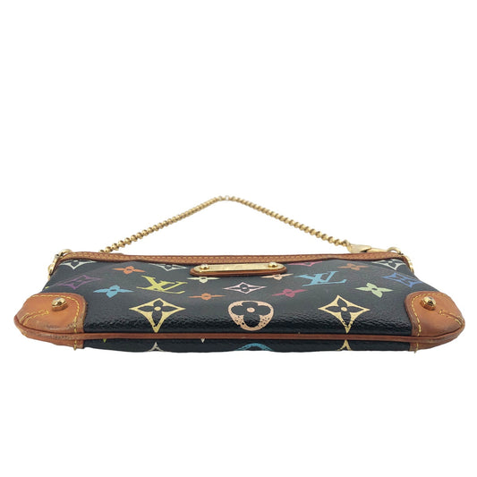 Louis Vuitton Pochette MM Shoulder Bag Noir Black Chain Ladies