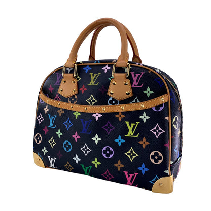 Louis Vuitton Trouville Handbag Monogram Multicolor Noir Studs