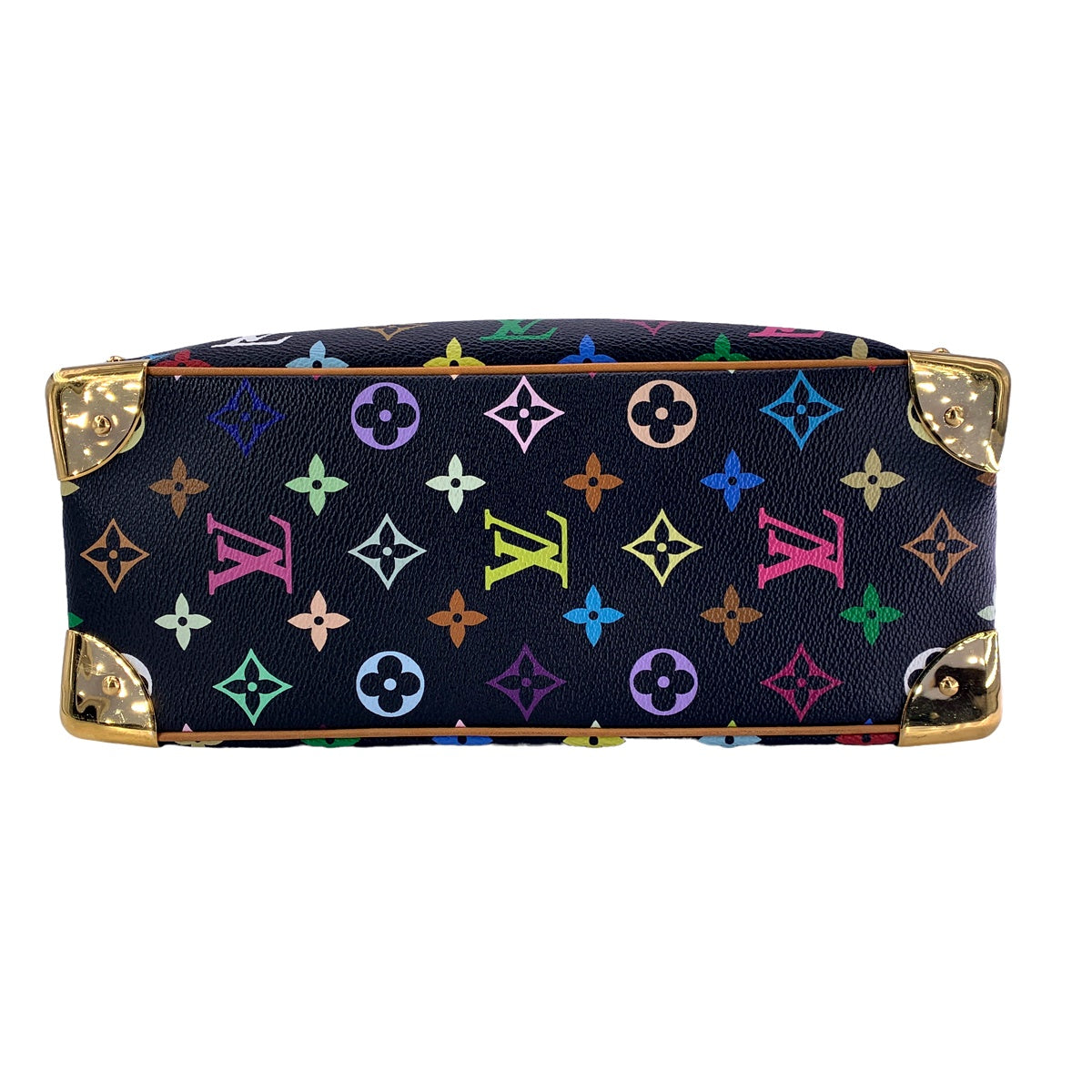 Louis Vuitton Trouville Handbag Monogram Multicolor Noir Studs
