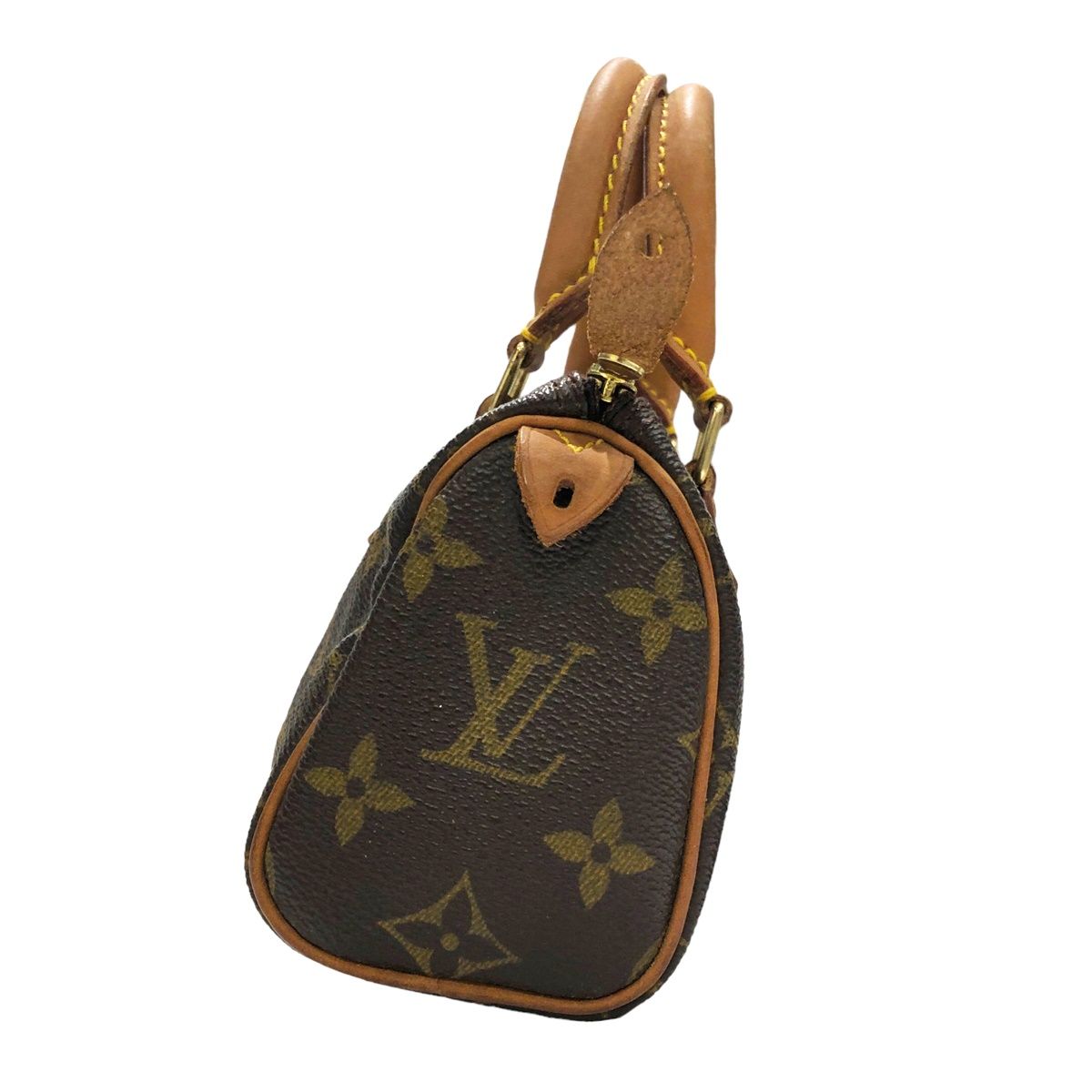 Louis Vuitton Mini Speedy Monogram Canvas Handbag Brown