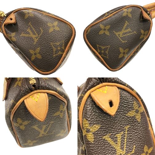 Louis Vuitton Mini Speedy Monogram Canvas Handbag Brown