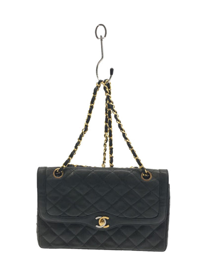 Chanel Lamb Leather Chain Shoulder Bag Black