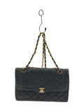 Chanel Lamb Leather Chain Shoulder Bag Black