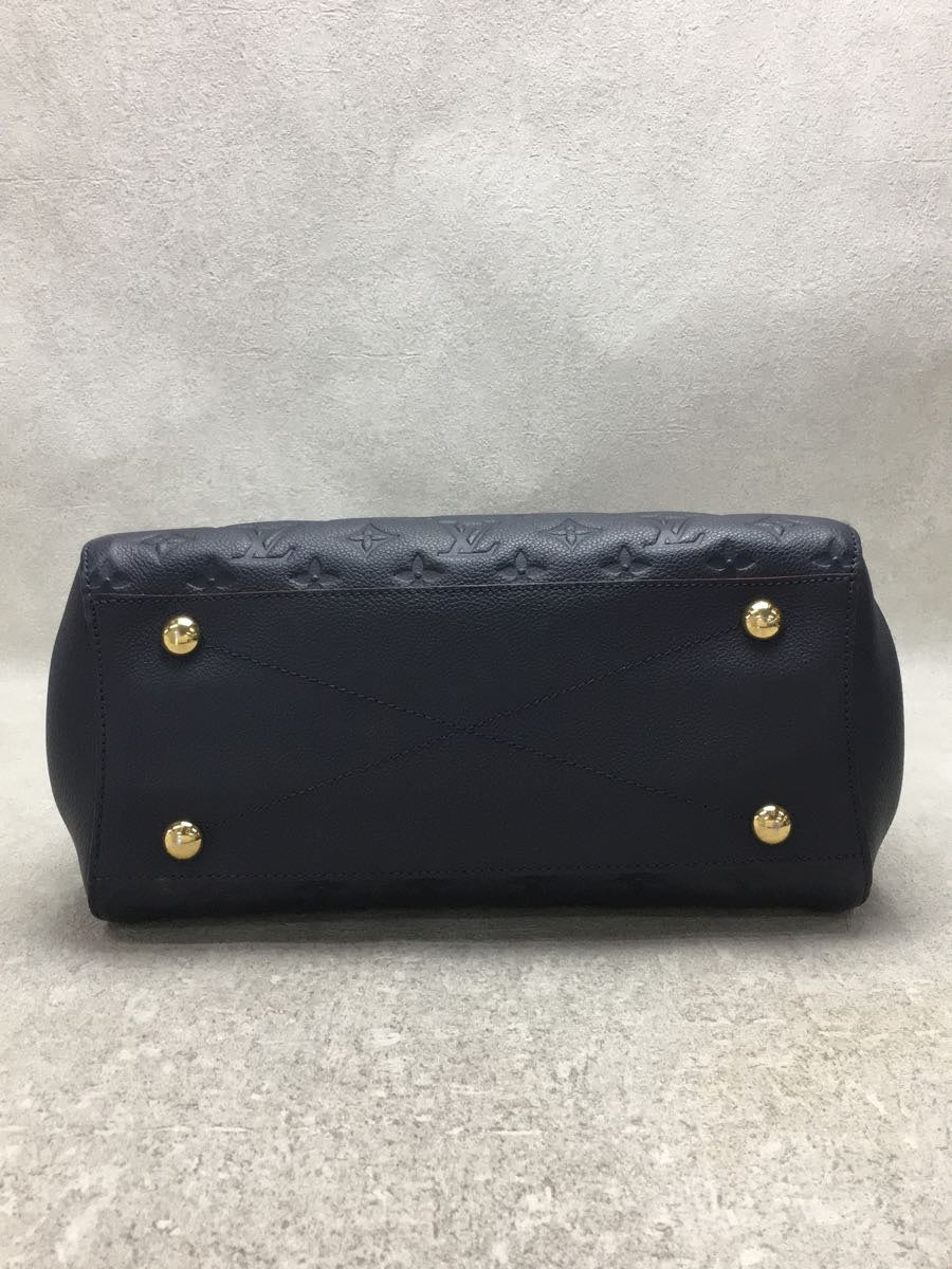 Louis Vuitton Montaigne MM Monogram Emplant Navy Cowhide Handbag