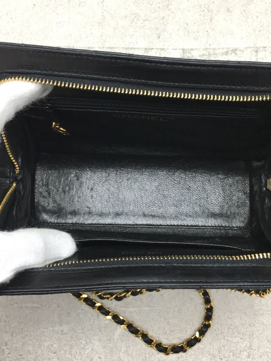 Chanel Matelasse Chain Shoulder Bag Leather Black