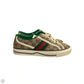 Shoes Luxury Designer By Gucci In Tan, Size: 7(37+)