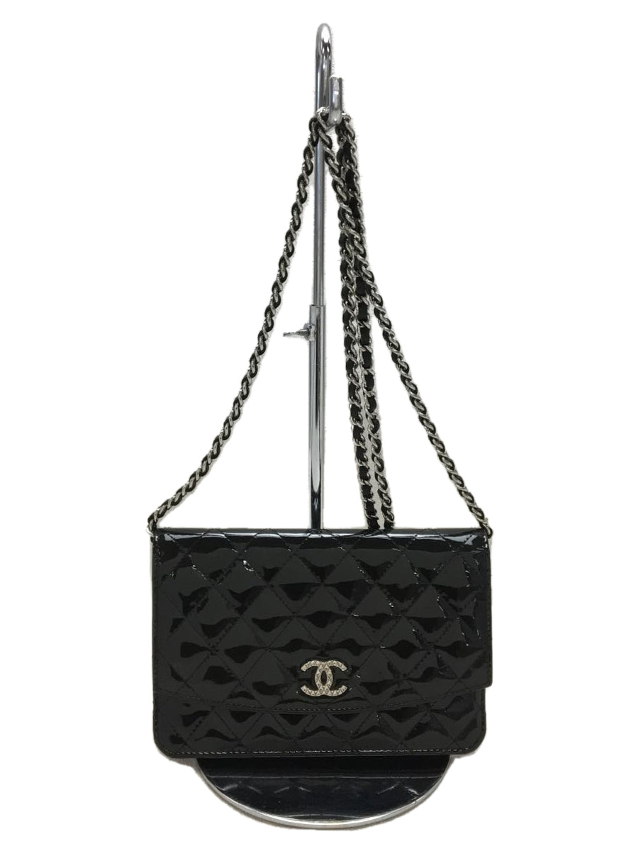 Chanel Enamel Plain Brilliant Chain Wallet