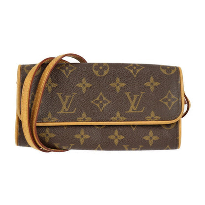Louis Vuitton Pochette Twin PM Monogram Canvas Leather Shoulder Bag