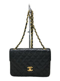 Chanel Lambskin Leather Gold Chain Shoulder Bag