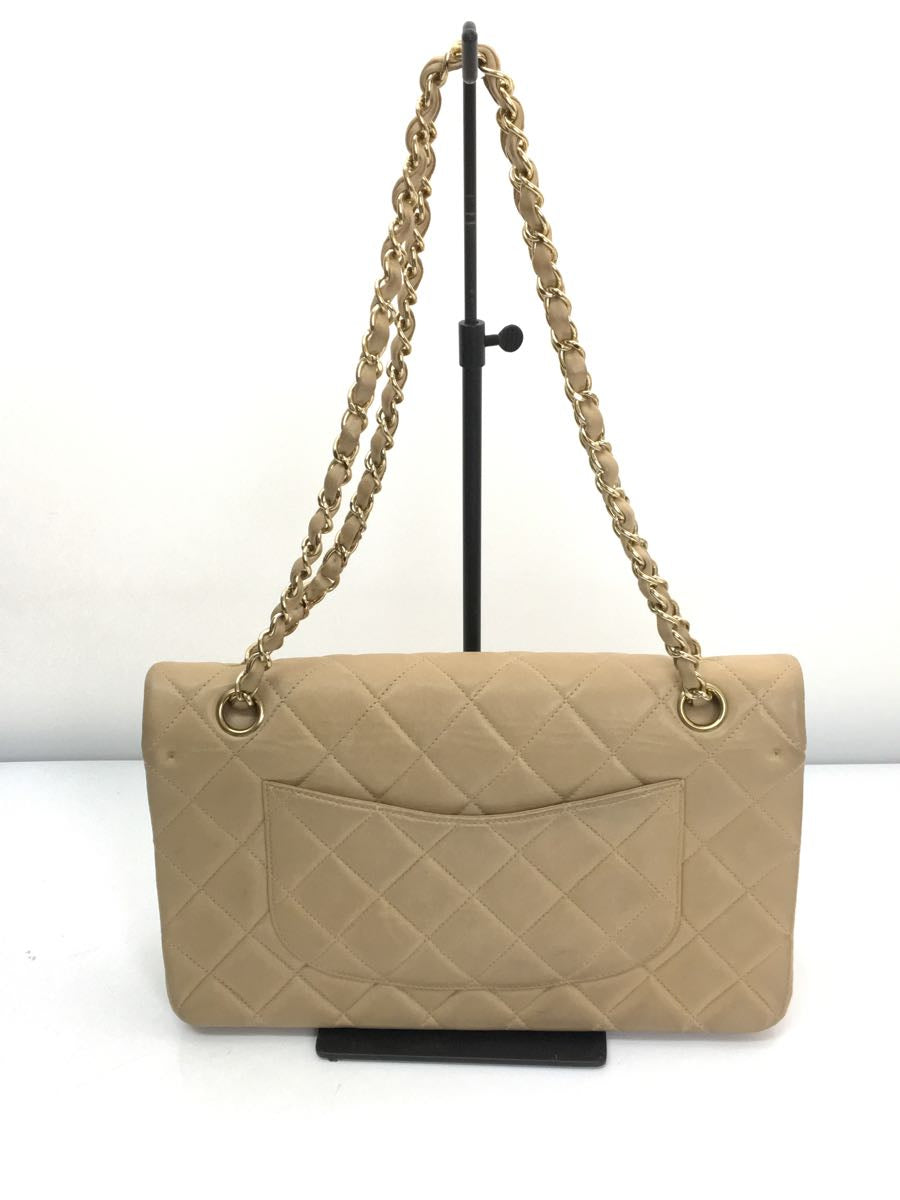 Chanel Leather Lambskin Matelasse Double Flap Shoulder Bag