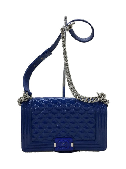 Chanel Calfskin Enamel Chain Shoulder Bag