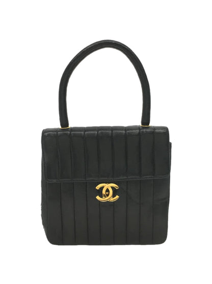 Chanel Mademoiselle Stripe Leather Handbag