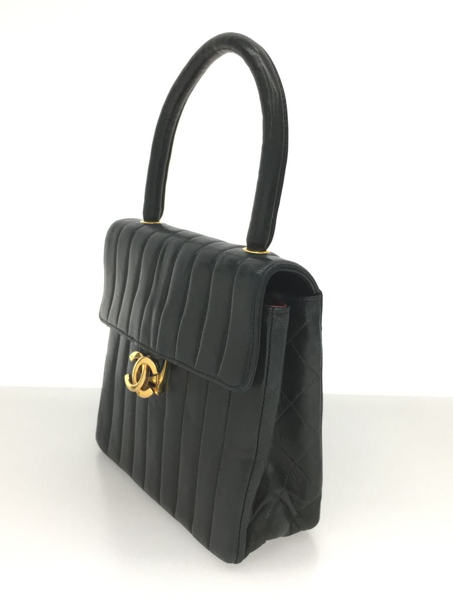 Chanel Mademoiselle Stripe Leather Handbag