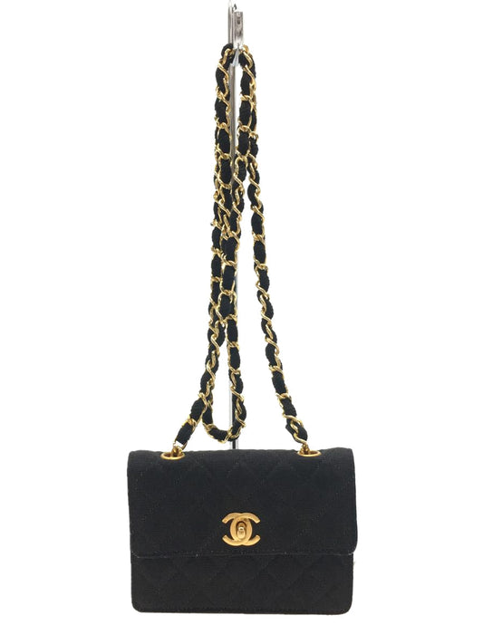 Chanel Mini Matelasse Jersey Leather Chain Shoulder Bag
