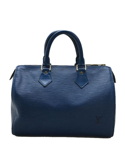 Louis Vuitton Speedy 25 Epi Blue Leather Handbag