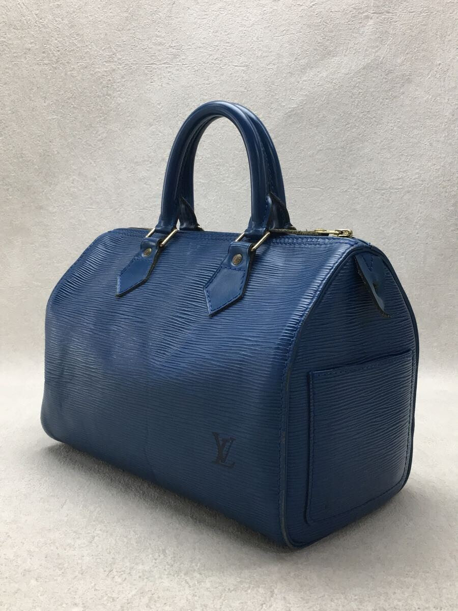 Louis Vuitton Speedy 25 Epi Blue Leather Handbag