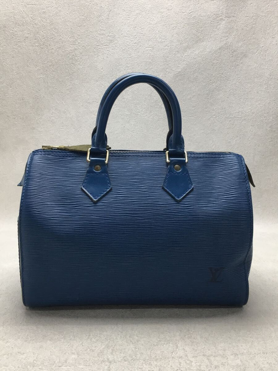 Louis Vuitton Speedy 25 Epi Blue Leather Handbag