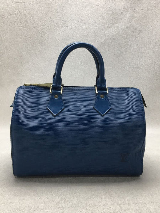 Louis Vuitton Speedy 25 Epi Blue Leather Handbag