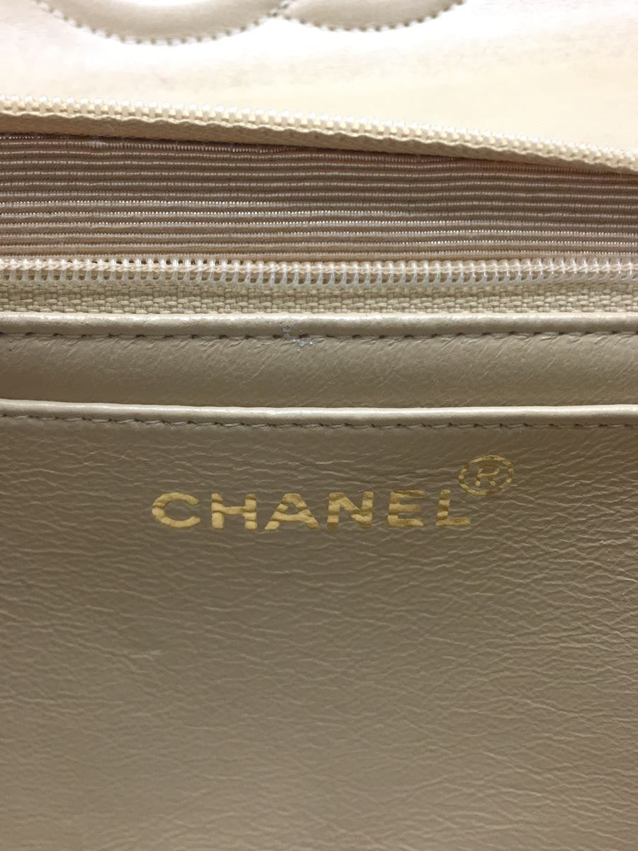 Chanel Leather Matelasse Cocomark Shoulder Bag Beige