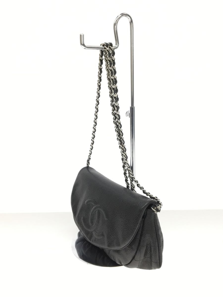 Chanel Caviar Skin Leather Chain Shoulder Bag