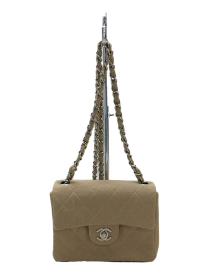 Chanel Cotton Plain Matelasse Chain Shoulder Bag