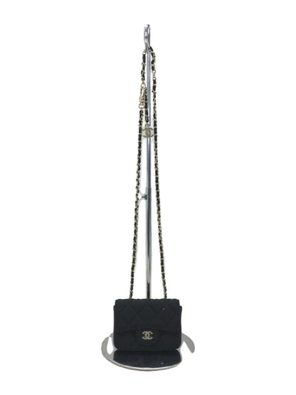 Chanel Matelasse Canvas Chain Shoulder Bag Black