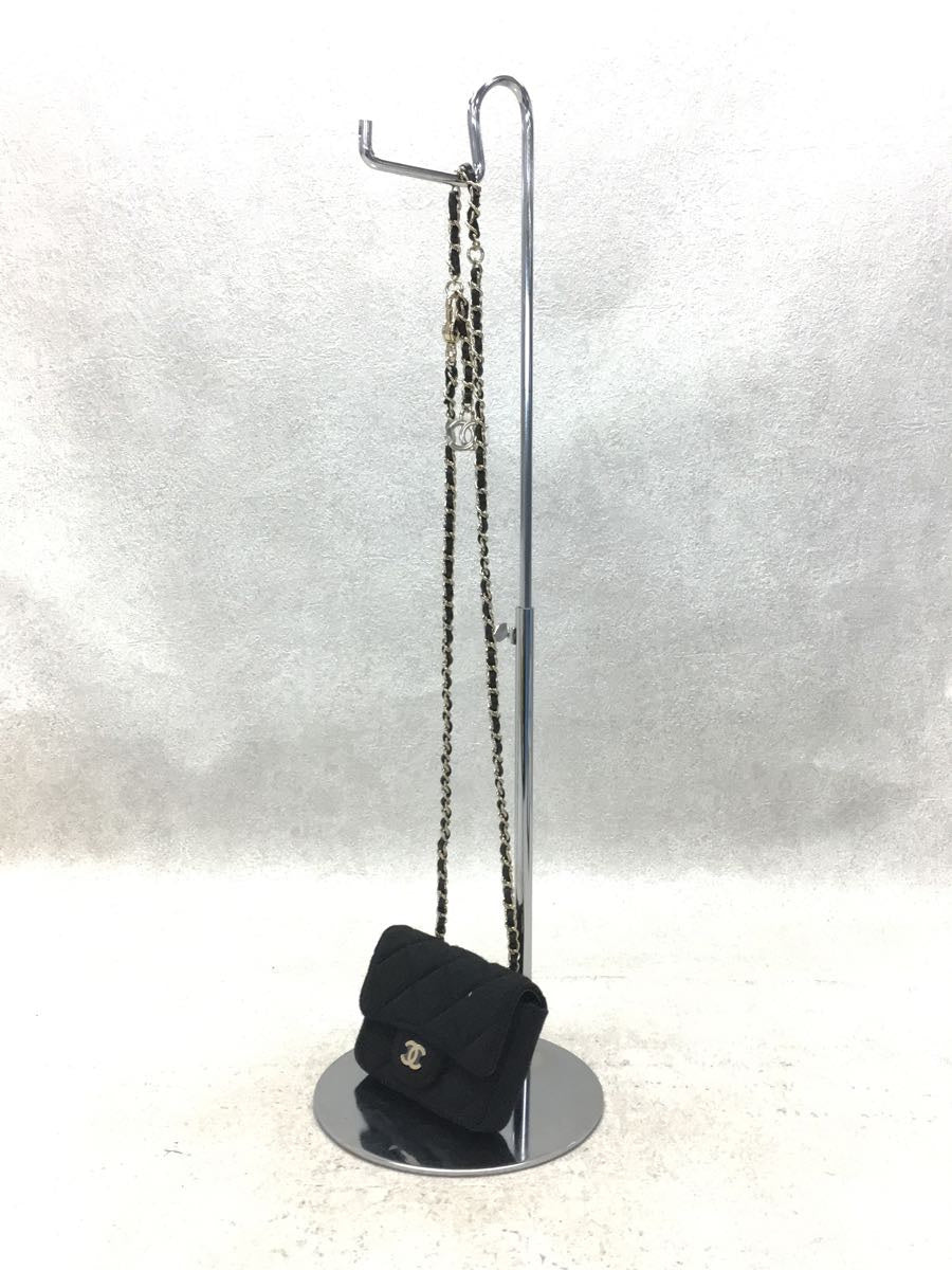 Chanel Matelasse Canvas Chain Shoulder Bag Black