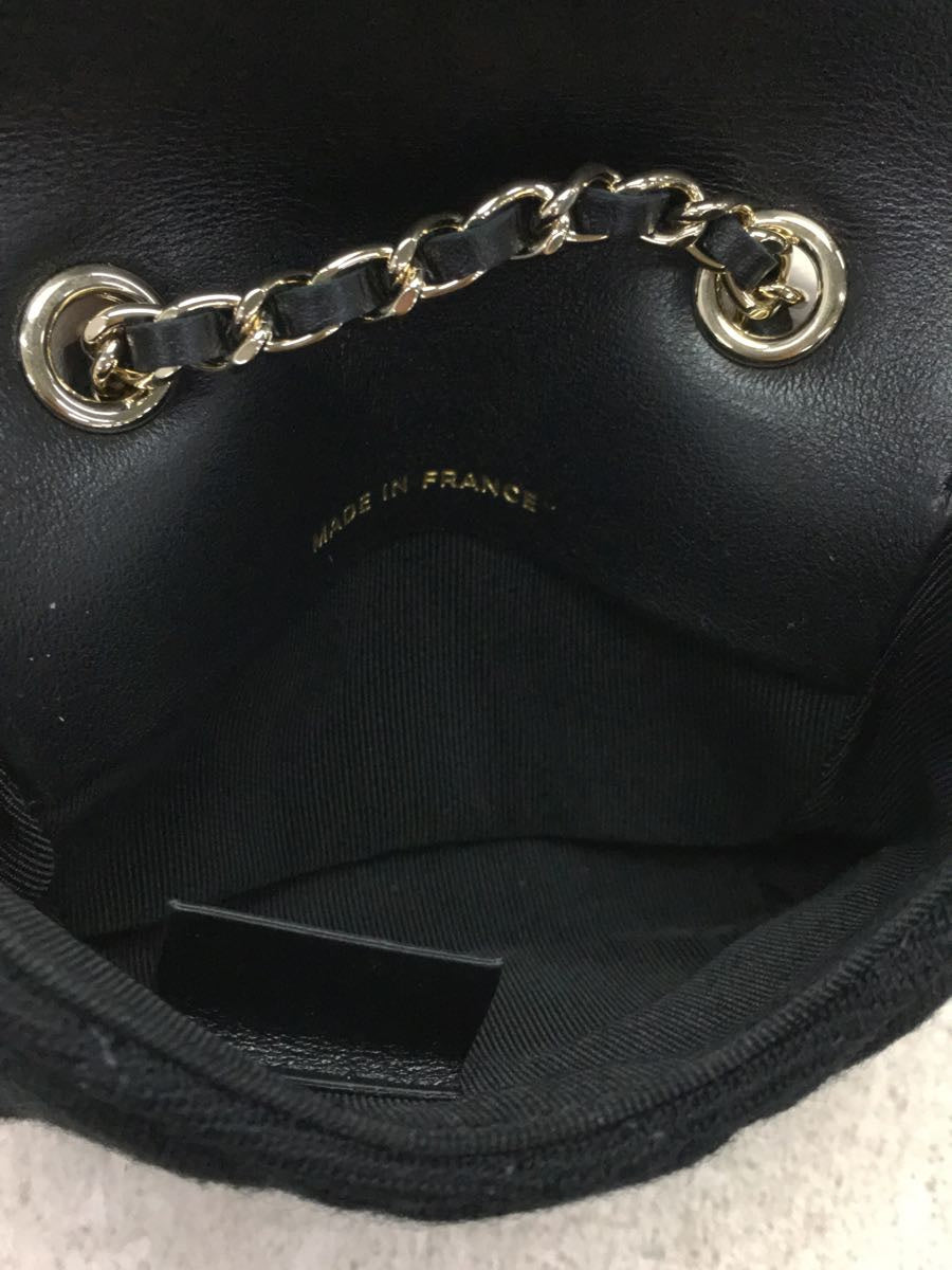 Chanel Matelasse Canvas Chain Shoulder Bag Black